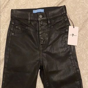 COATED HIGH WAISTED 7 for all mankind pants